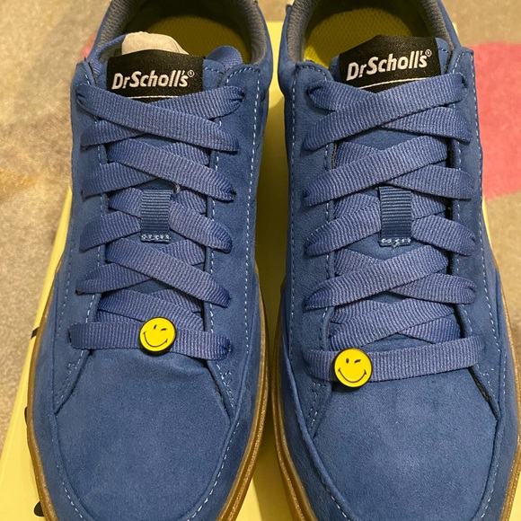 Women's Dr. Scholl's X SMILEYWORLD Madison Lace Sneaker Blue Smiley NEW … - Picture 6 of 15